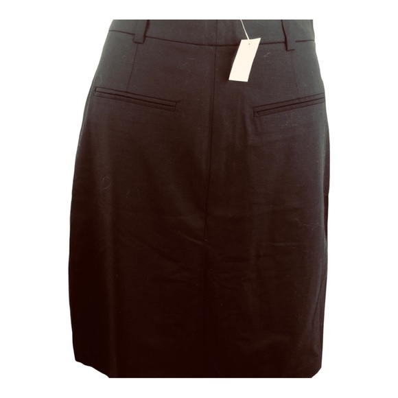 Banana Republic Skirt Straight Back Welt Pockets Black Lined Size 6 - Picture 4 of 7